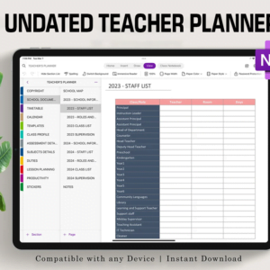 Digital Teacher Planner 